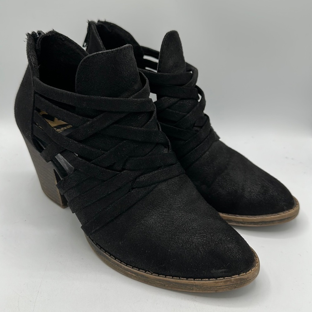 Fergalicious black suede-like heeled shoes, size 6